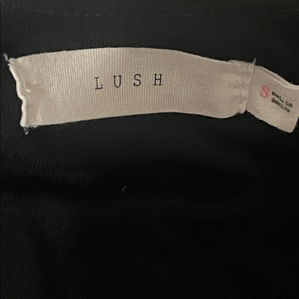 LUSH Black Maxi Dress Adjustable Straps and Elastic Waist - Picture 8 of 9